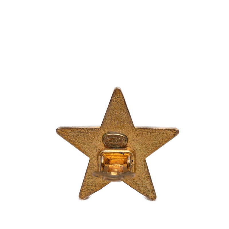 CC Gold Plated Enamel Star Clip On Earrings - Image 3