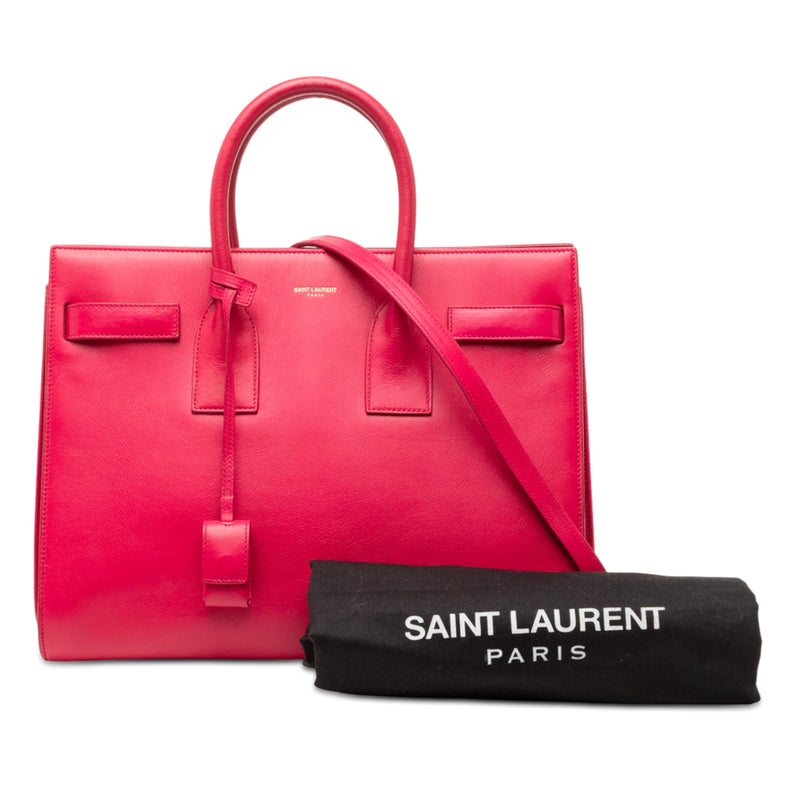 Small Leather Sac De Jour Satchel - Image 9