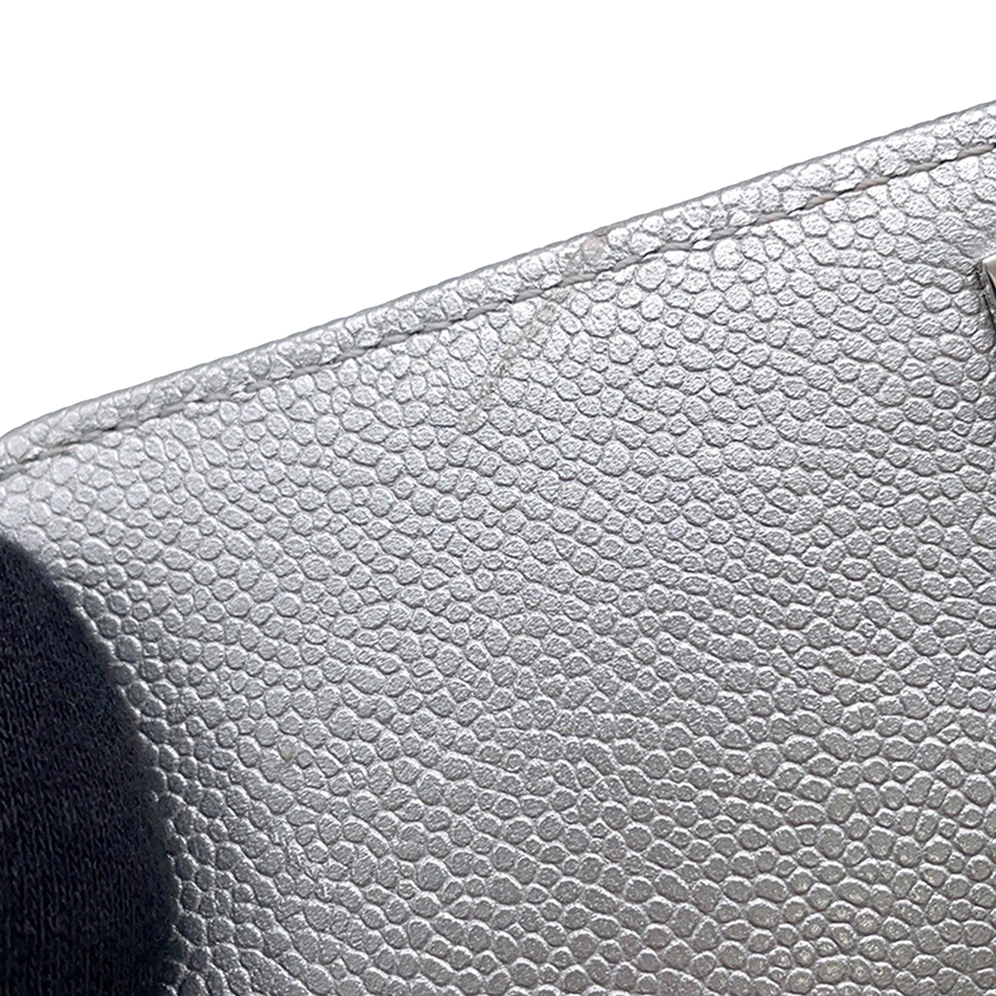 Extra Mini Metallic Quilted Caviar Coco Top Handle Bag - Image 7