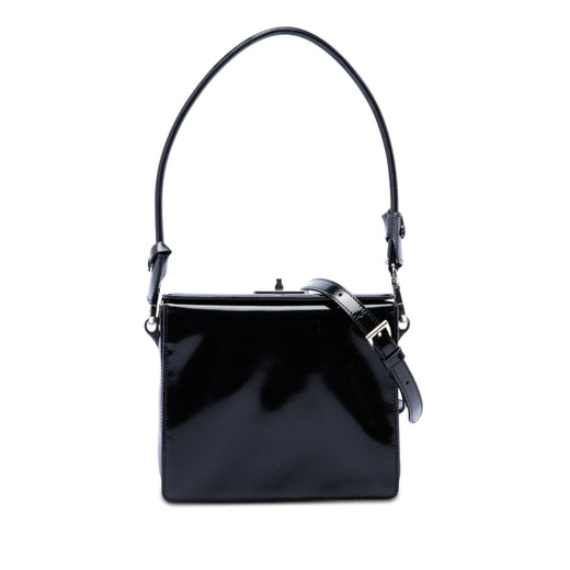 Patent Leather Turnlock Satchel - Image 1