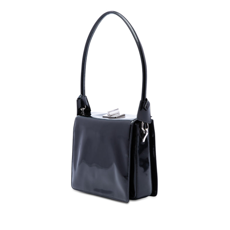 Patent Leather Turnlock Satchel - Image 2