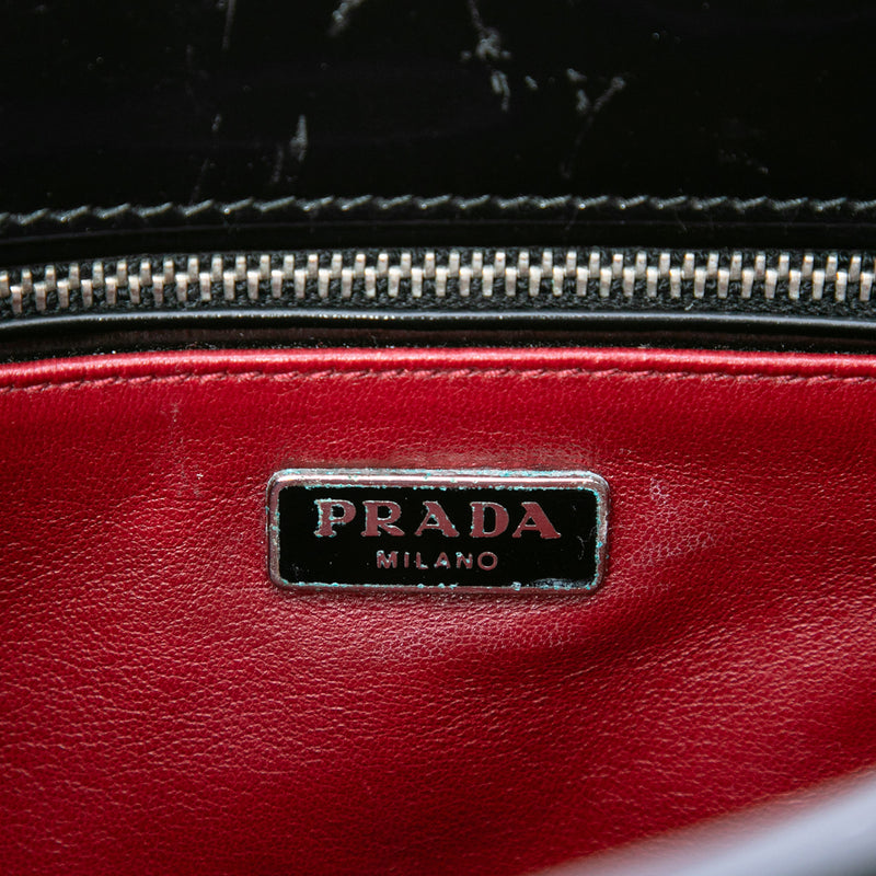Patent Leather Turnlock Satchel - Image 5