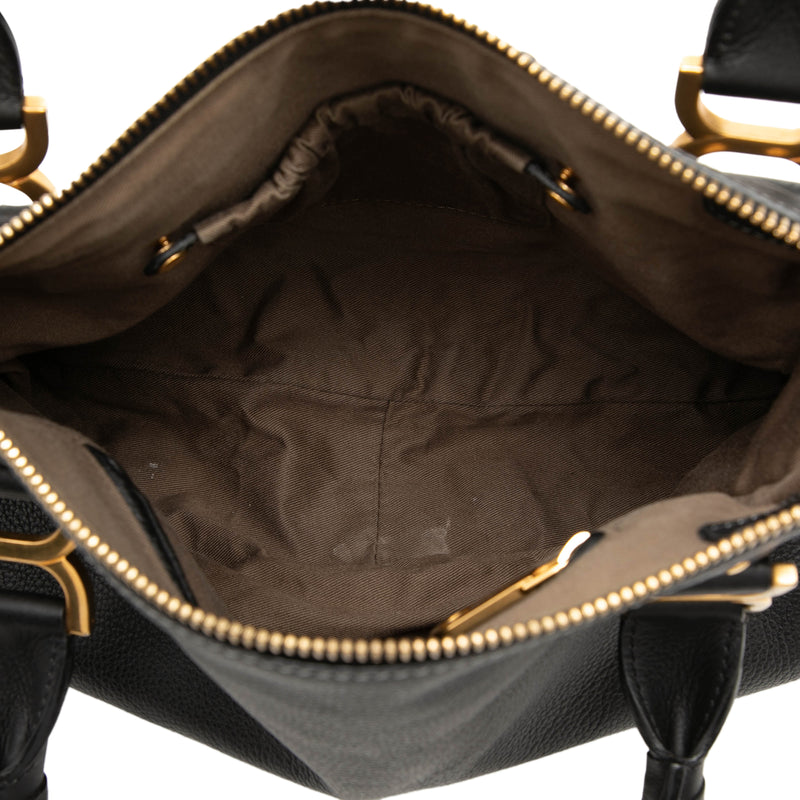 Medium Grained Leather Marcie Satchel - Image 4