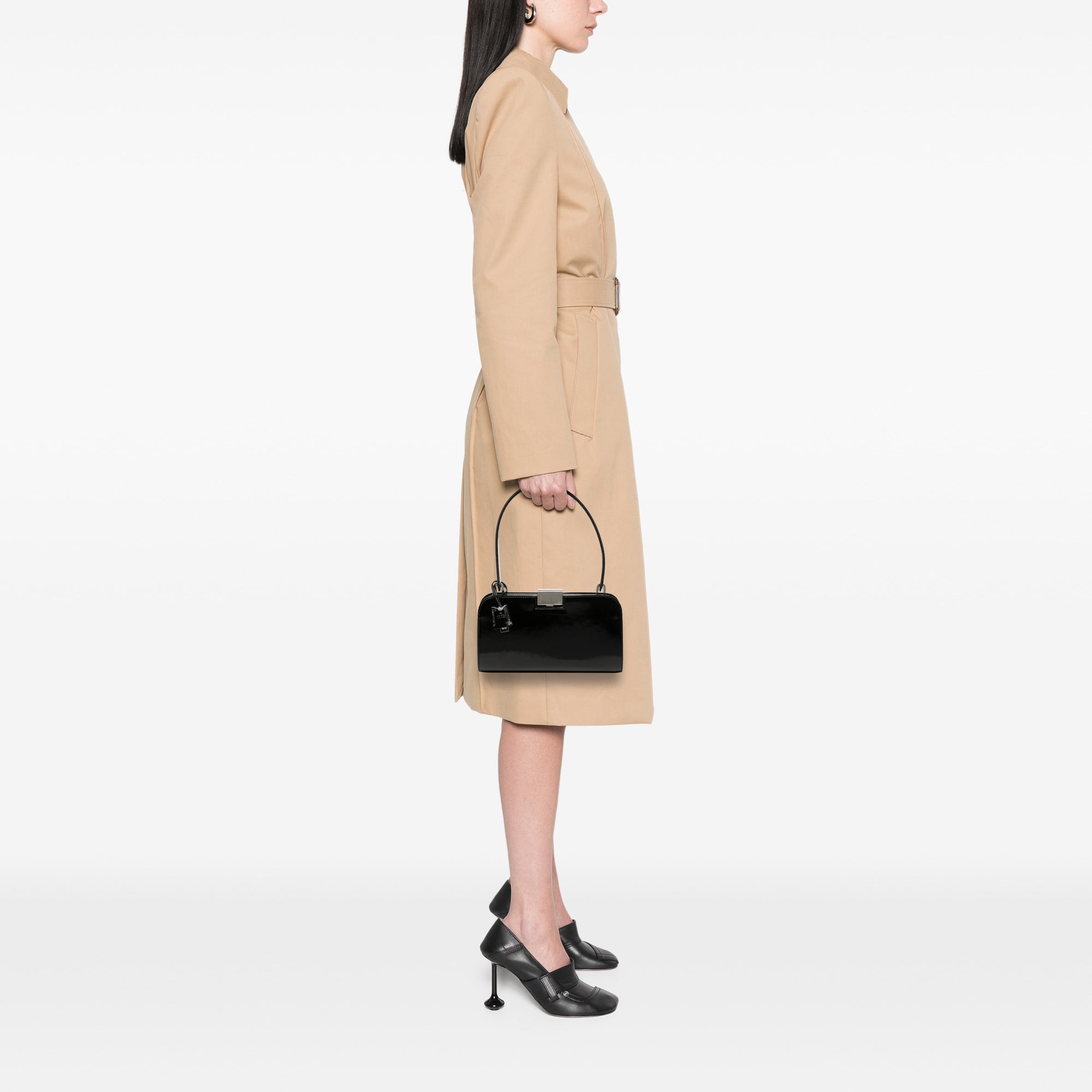 Patent Clasp Handbag - Image 7