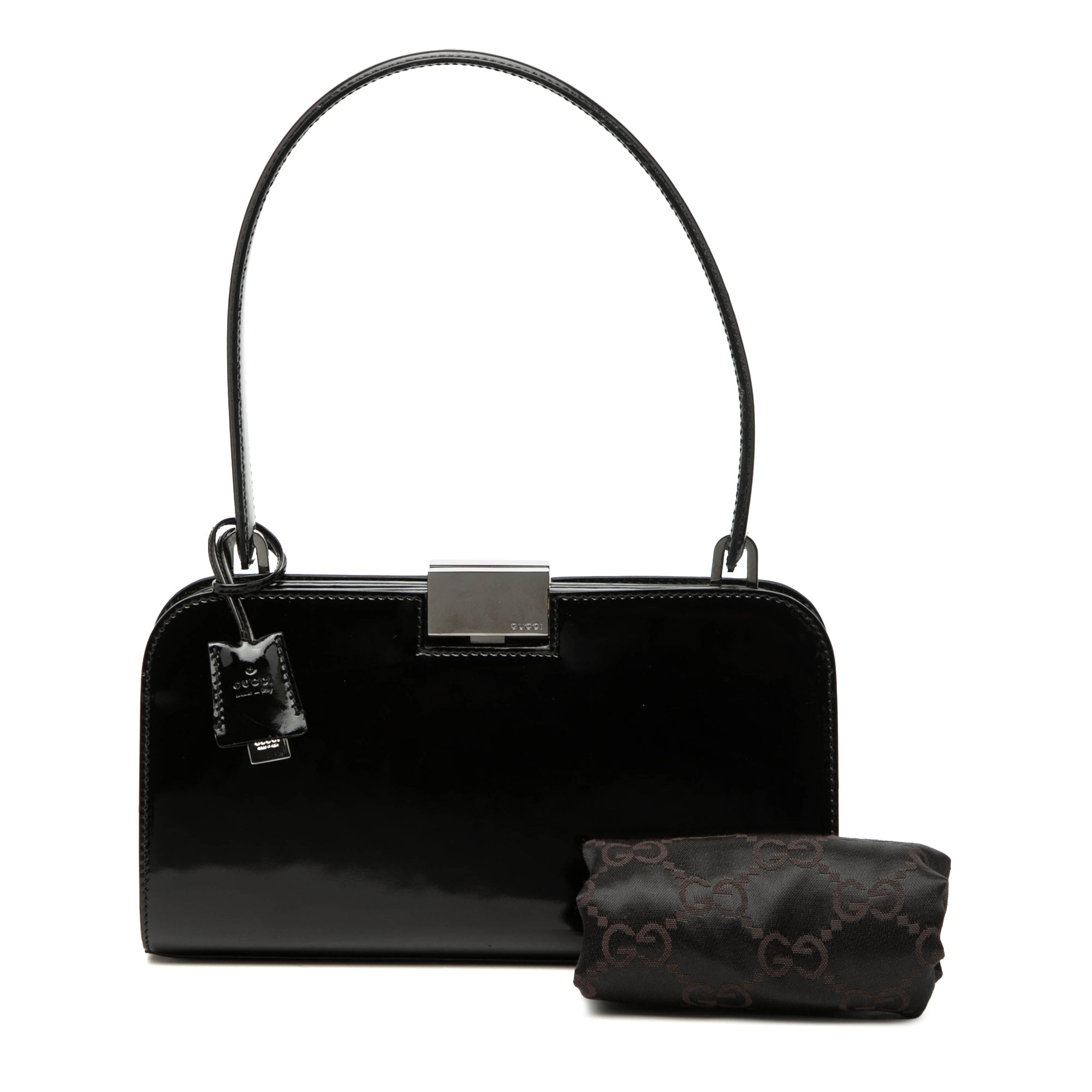 Patent Clasp Handbag - Image 8