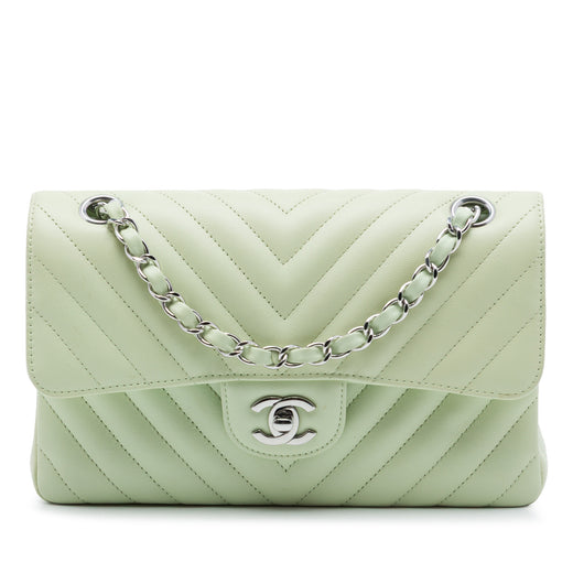 Small Classic Chevron Lambskin Double Flap - Image 1