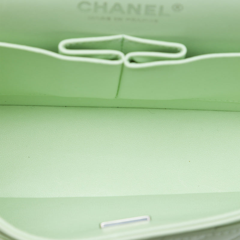 Small Classic Chevron Lambskin Double Flap - Image 4