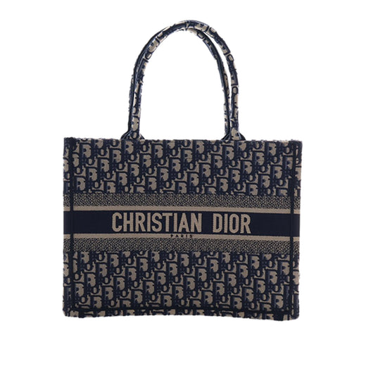 Medium Oblique Embroidered Canvas Book Tote - Image 1