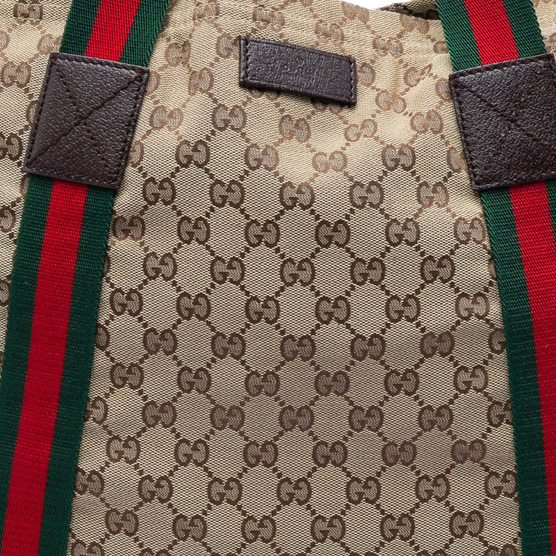 GG Canvas Web Tote - Image 5