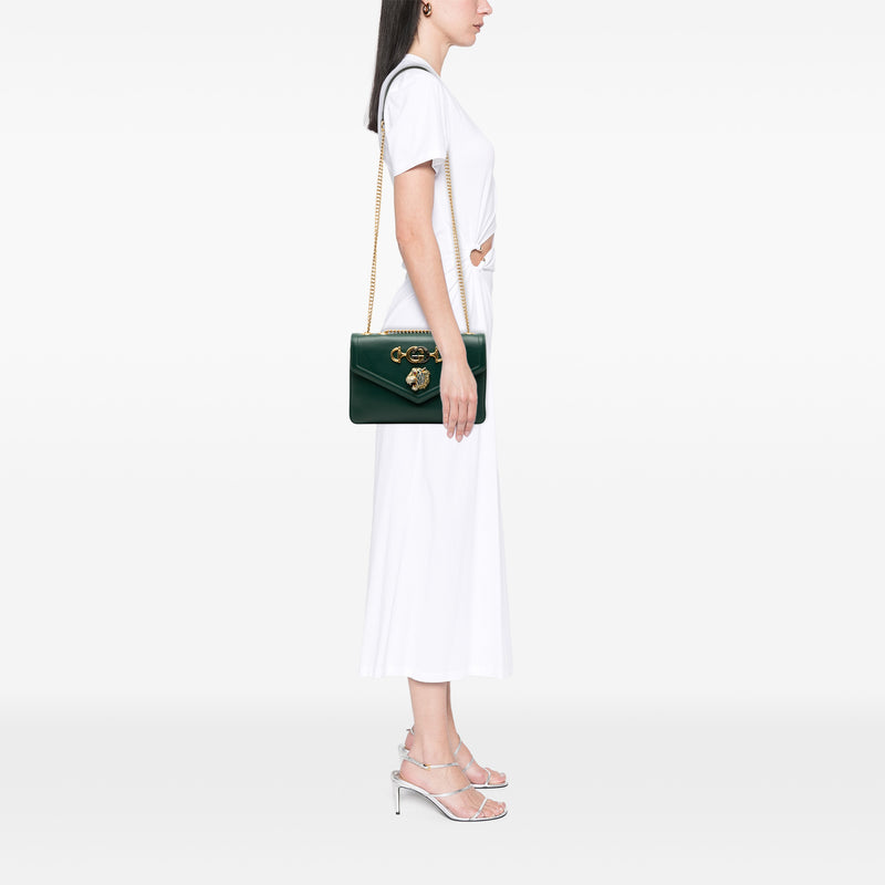 Medium Leather Rajah Crossbody - Image 7