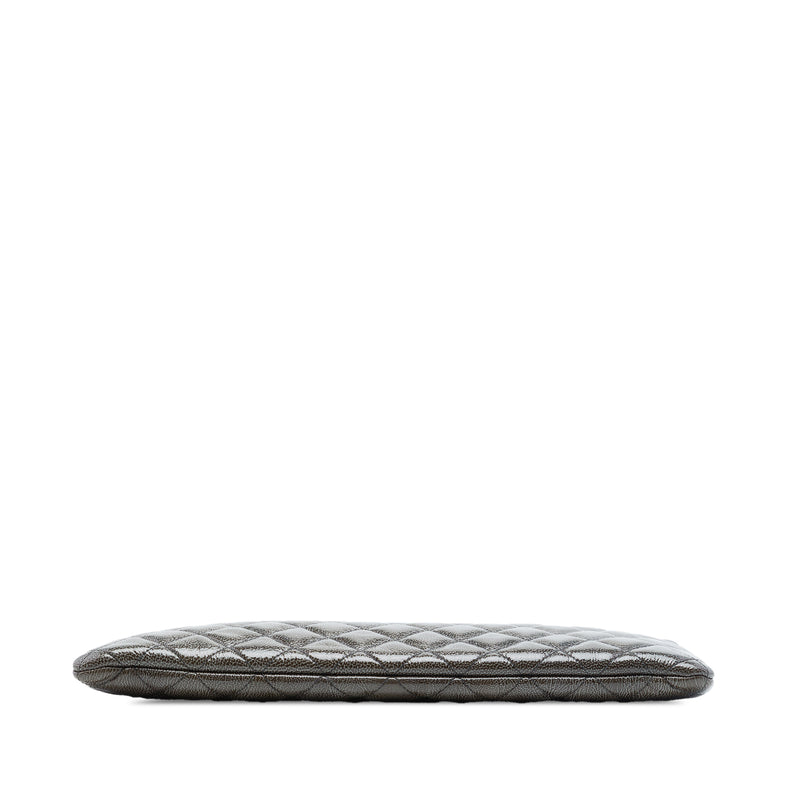 Large Crinkled Patent O Case Clutch - Image 3