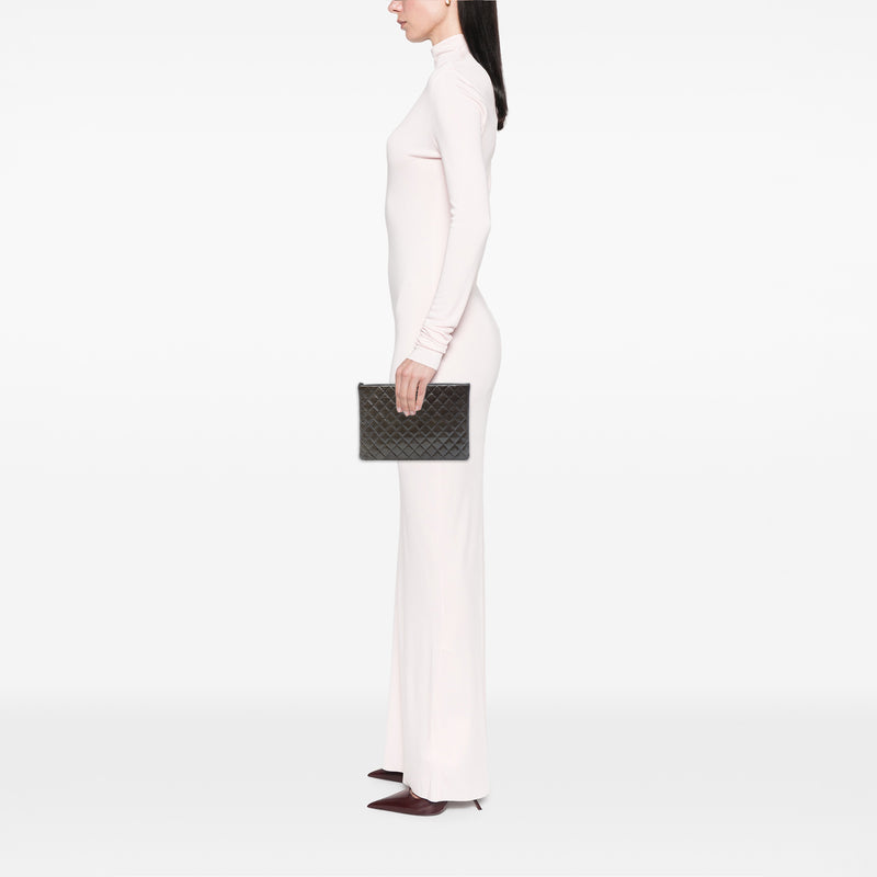 Large Crinkled Patent O Case Clutch - Image 6