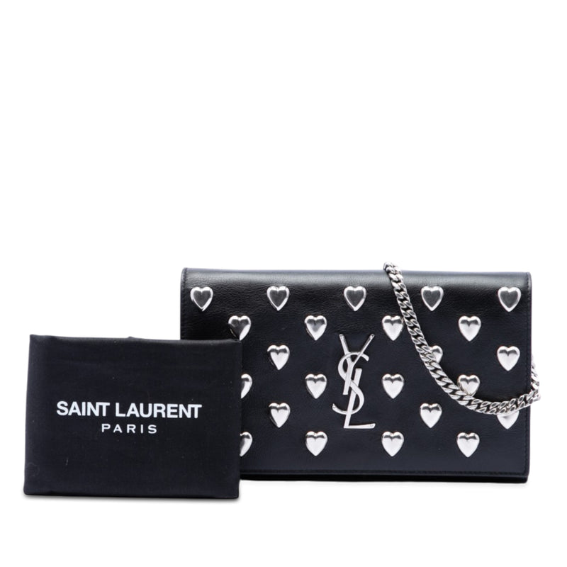 Medium Calfskin Monogram Heart Studded Kate Crossbody - Image 8