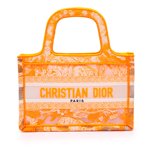 Mini Canvas Embroidered Dioriviera Toile De Jouy Book Tote - Image 1