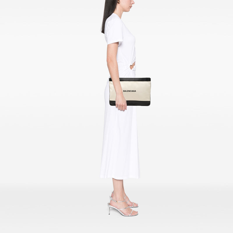 Canvas Navy Clip Clutch M - Image 7
