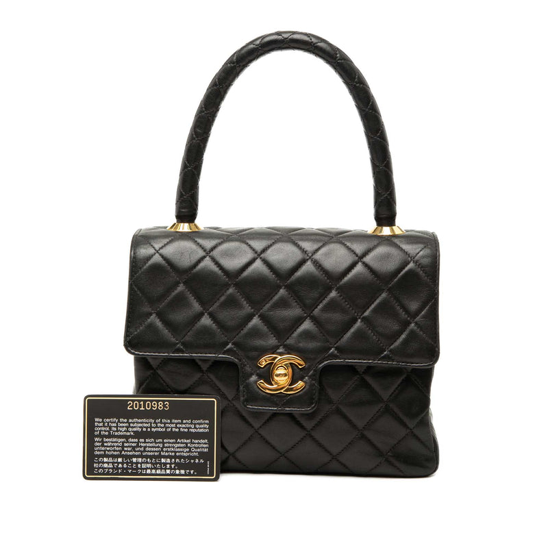 Small Lambskin Kelly Top Handle Bag - Image 7