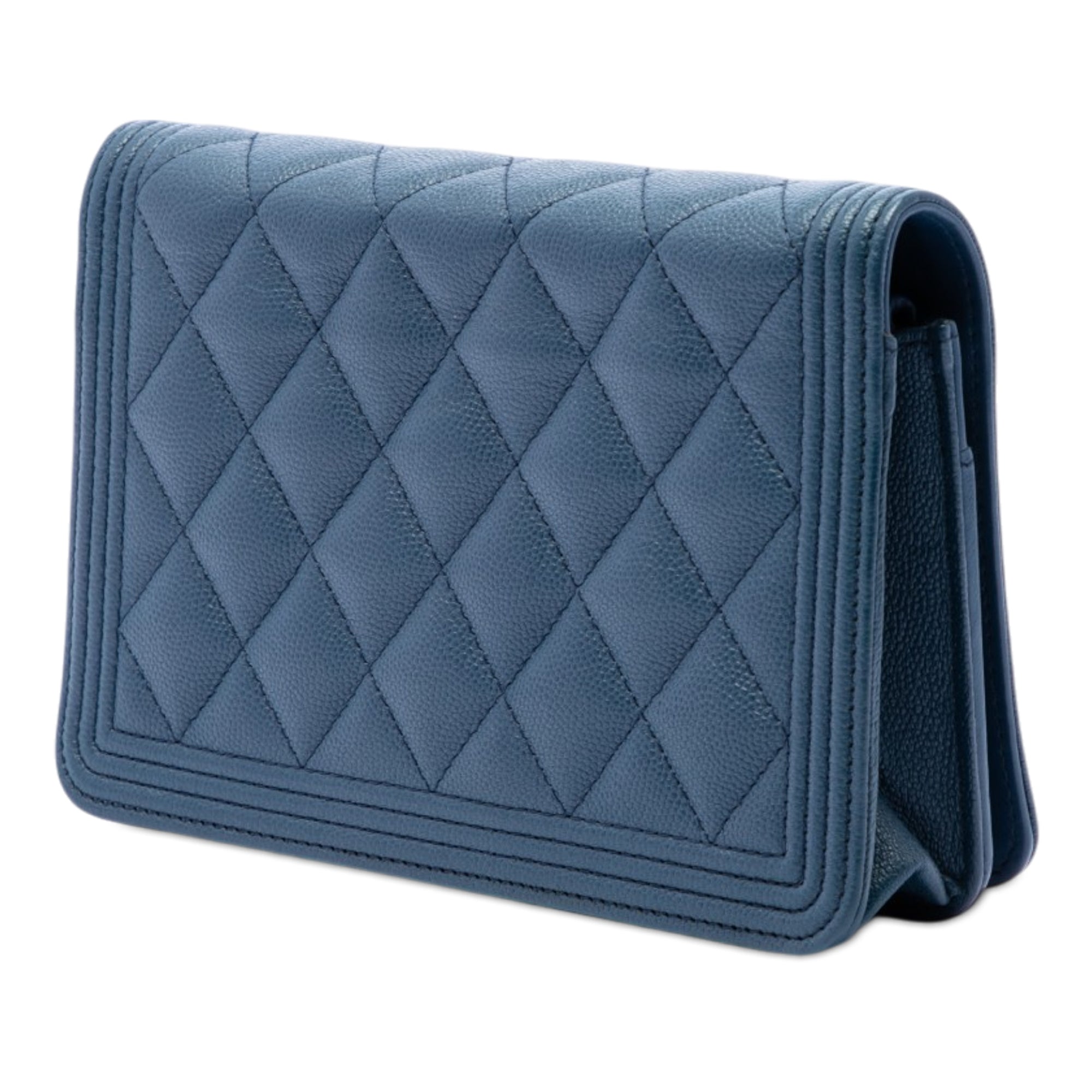 Quilted Caviar Boy Wallet on Chain - Image 2