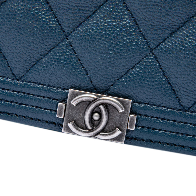 Quilted Caviar Boy Wallet on Chain - Image 5