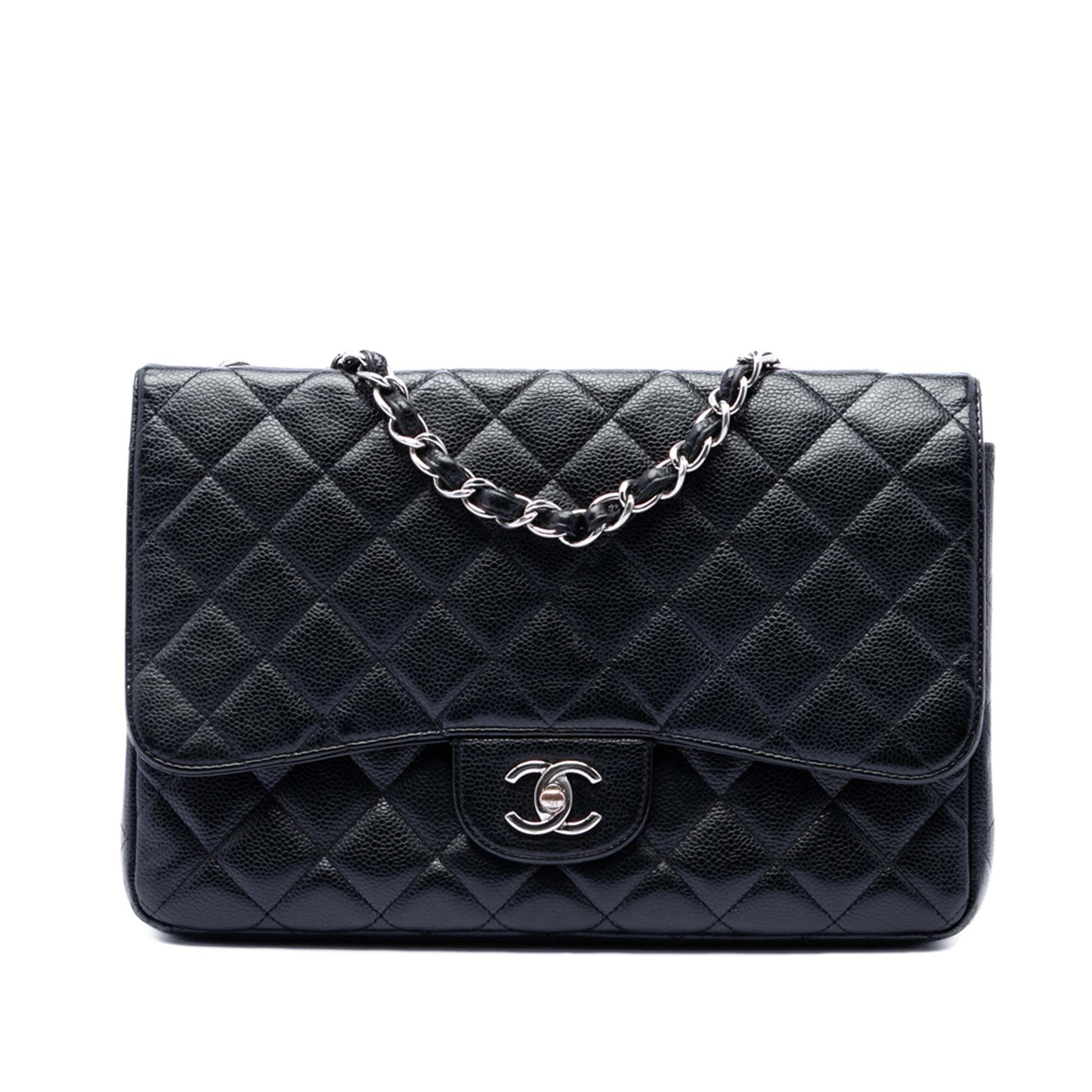 Jumbo Classic Caviar Single Flap - Image 1