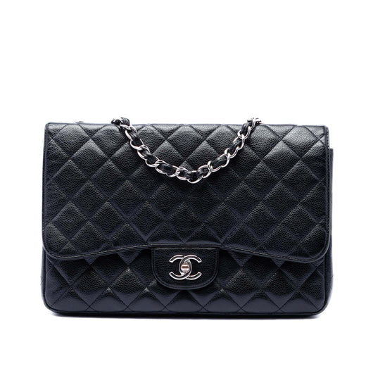 Jumbo Classic Caviar Single Flap - Image 1