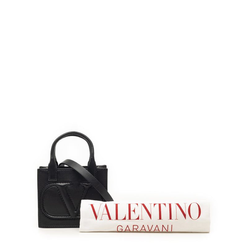 Mini Leather VLogo Walk Tote - Image 7
