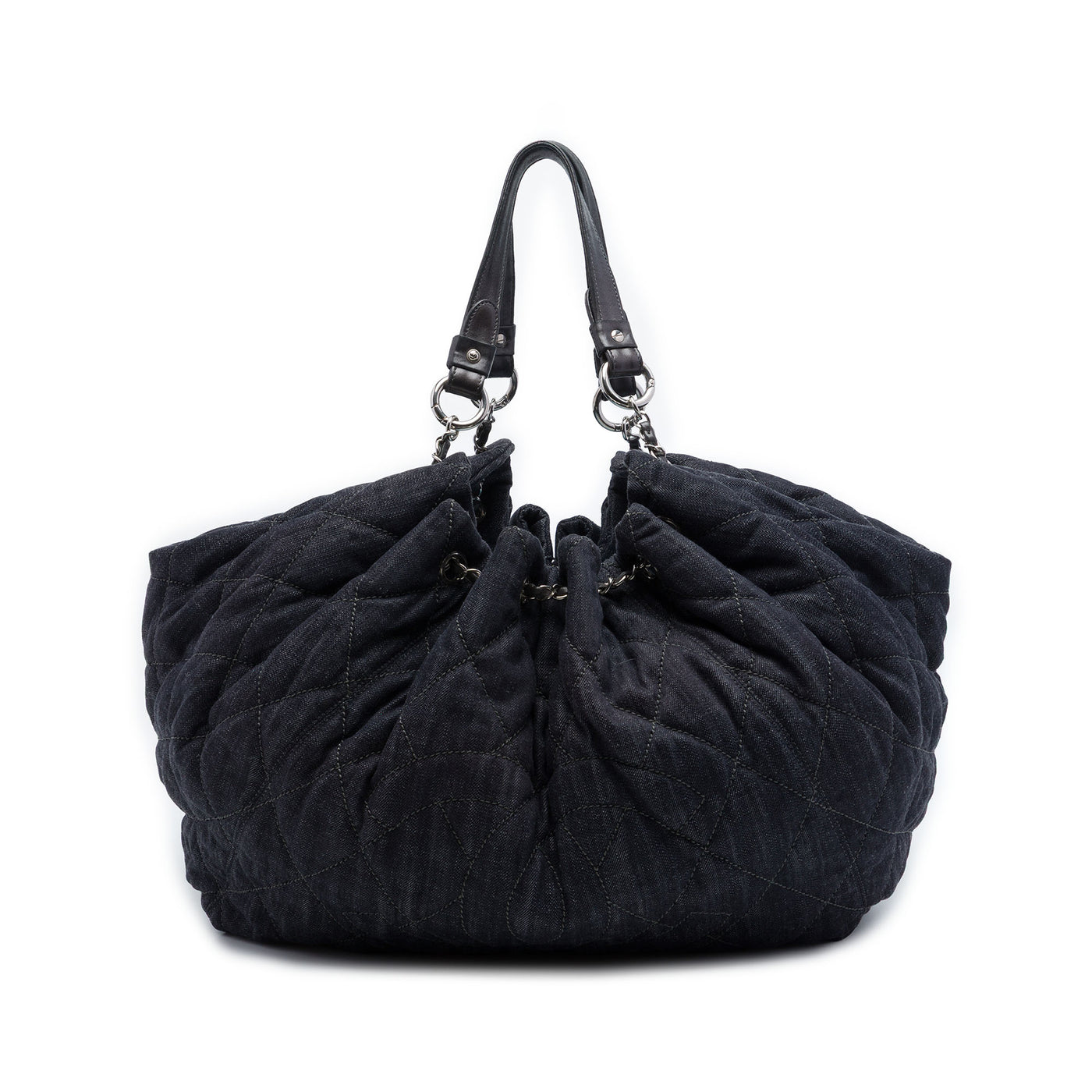 Extra Large Quilted Denim Stretch Spirit Cabas Tote - Image 1