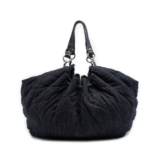 Extra Large Quilted Denim Stretch Spirit Cabas Tote - Image 1