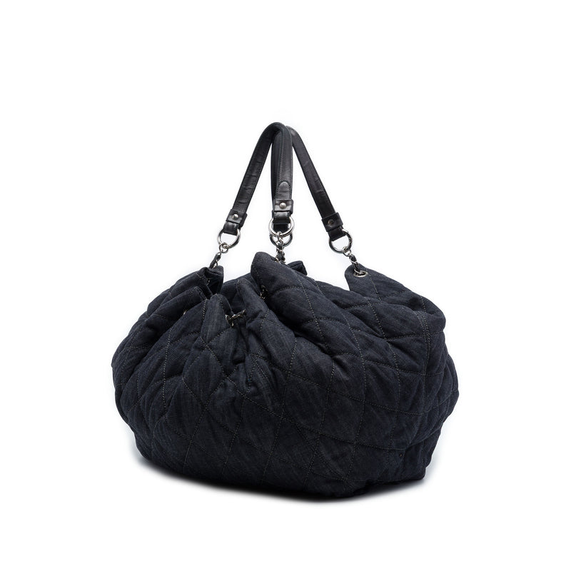 Extra Large Quilted Denim Stretch Spirit Cabas Tote - Image 2