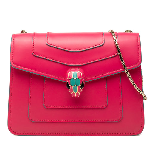 Small Leather Square Serpenti Forever Chain Crossbody - Image 1