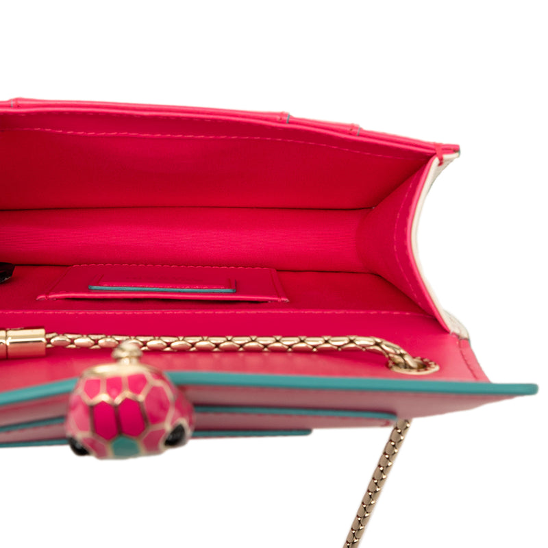 Small Leather Square Serpenti Forever Chain Crossbody - Image 4