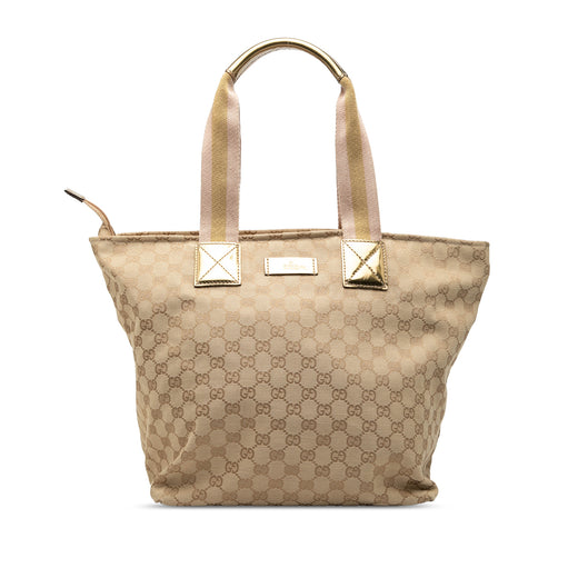 GG Canvas Web Tote - Image 1