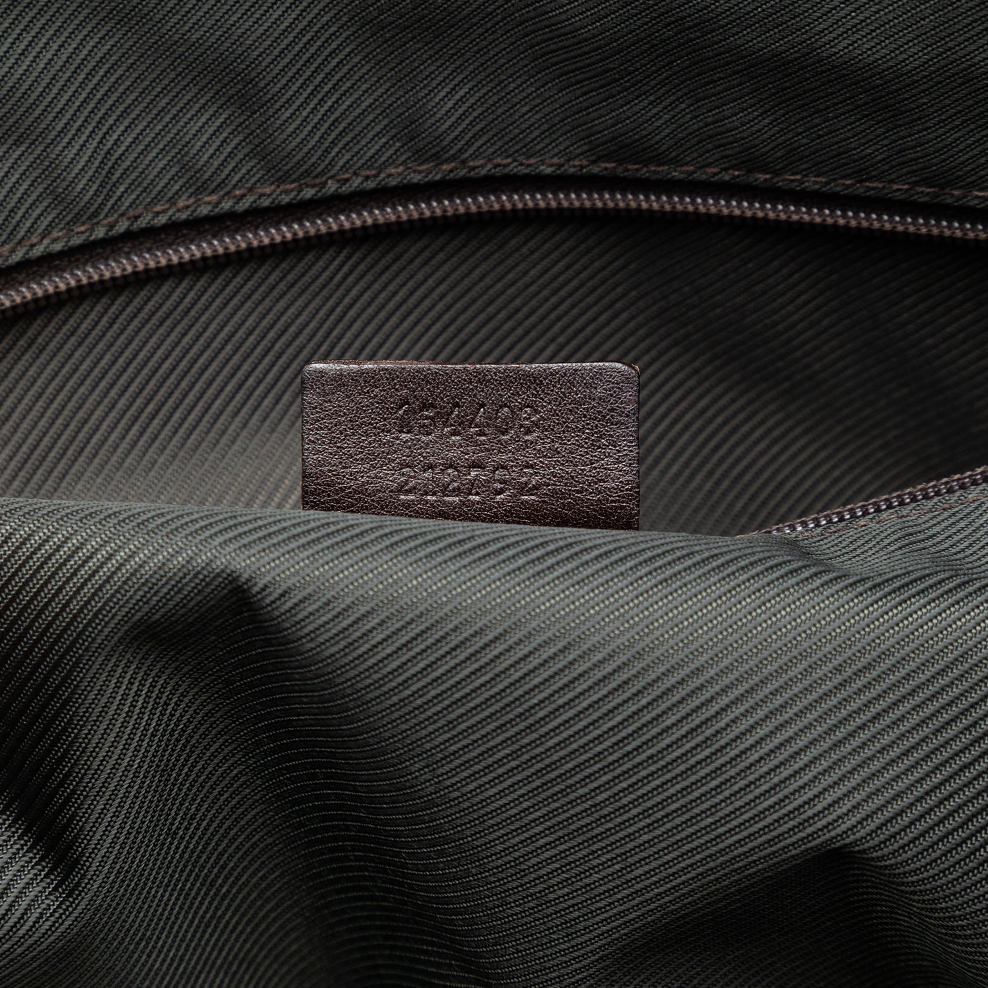 Printed Canvas Bamboo Horsebit Tote - Image 6
