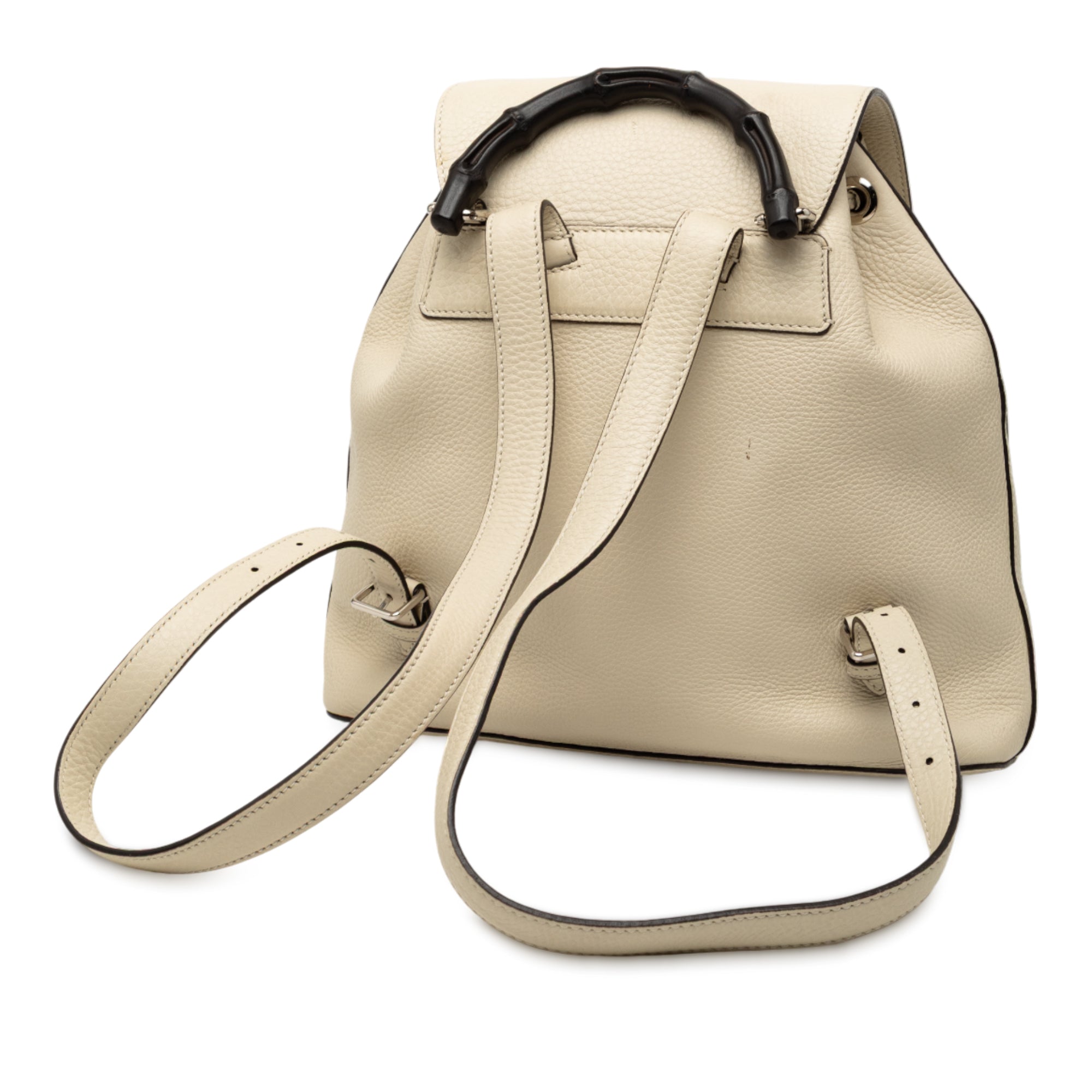 Leather Bamboo Tassel Backpack - Image 2
