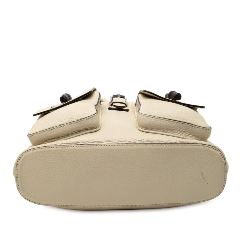 Leather Bamboo Tassel Backpack - Image 3