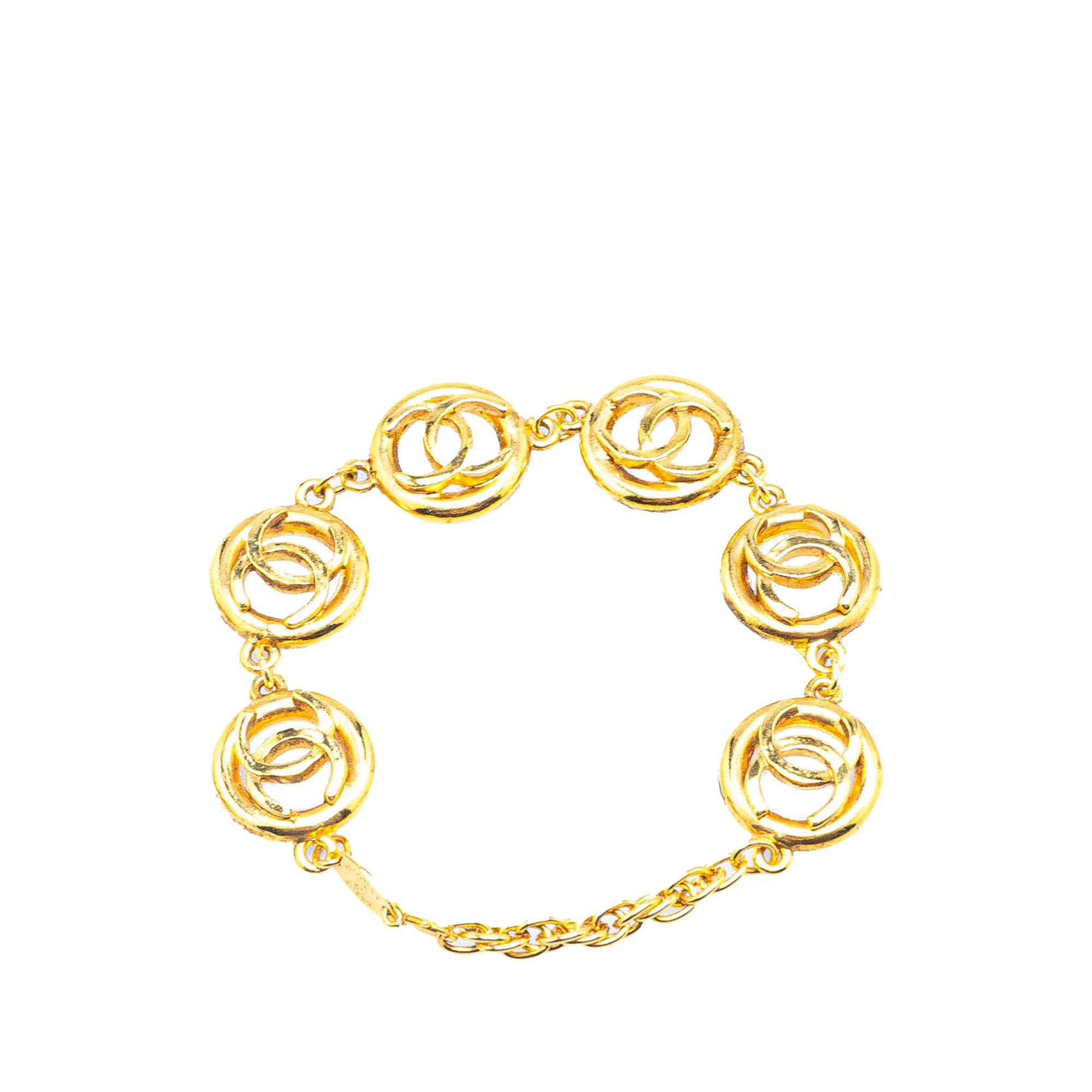 Gold Plated CC Chain Bracelet - Image 3