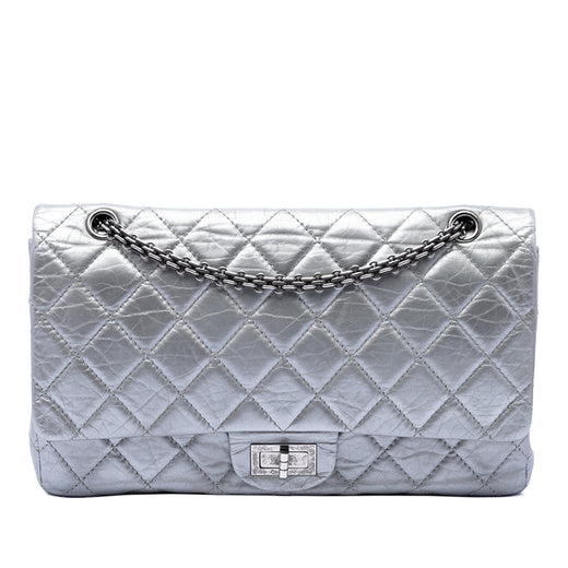 Quilted Metallic Aged Calfskin Reissue 2.55 Double Flap 227 - Image 1