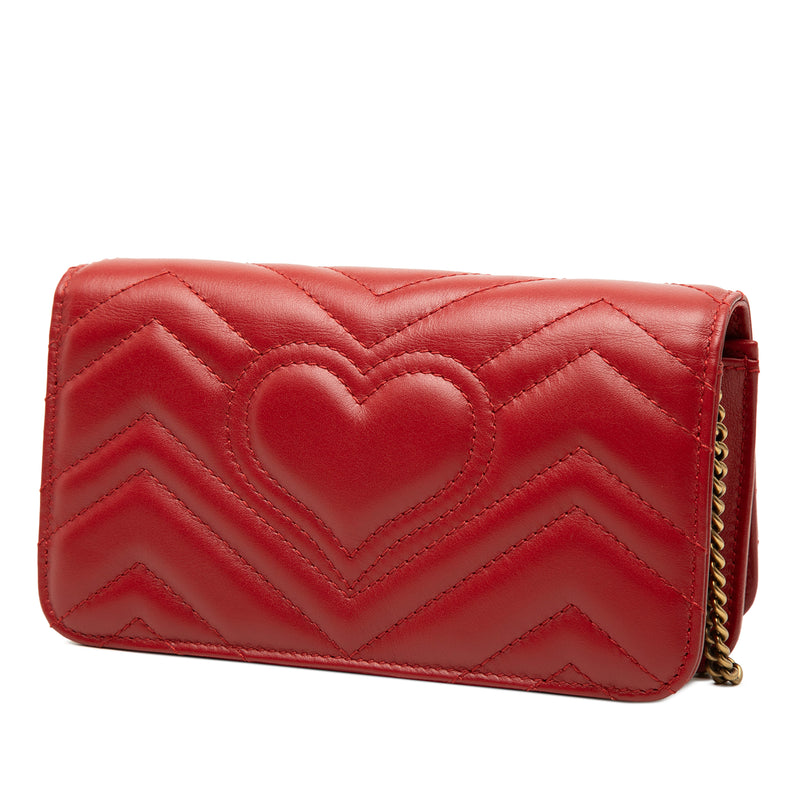 Mini GG Marmont Matelasse Calfskin Wallet On Chain - Image 2