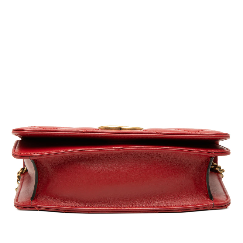 Mini GG Marmont Matelasse Calfskin Wallet On Chain - Image 3