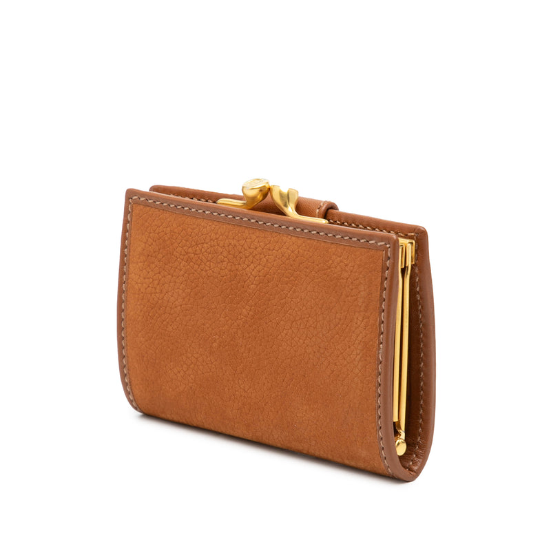 Nubuck Stirrup Kisslock Wallet - Image 2