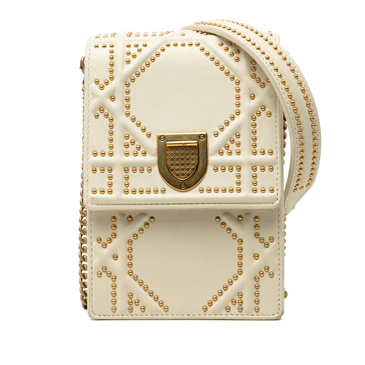 Studded Lambskin Vertical Diorama Crossbody - Image 1