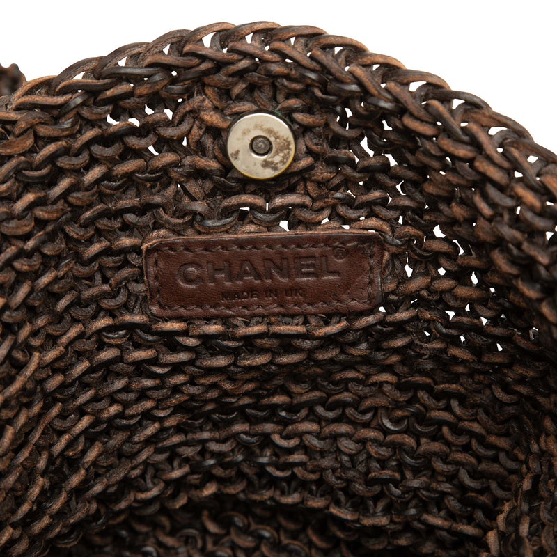 CC Knitted Calfskin Shoulder Bag - Image 5