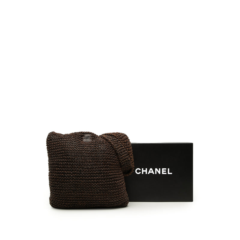 CC Knitted Calfskin Shoulder Bag - Image 8