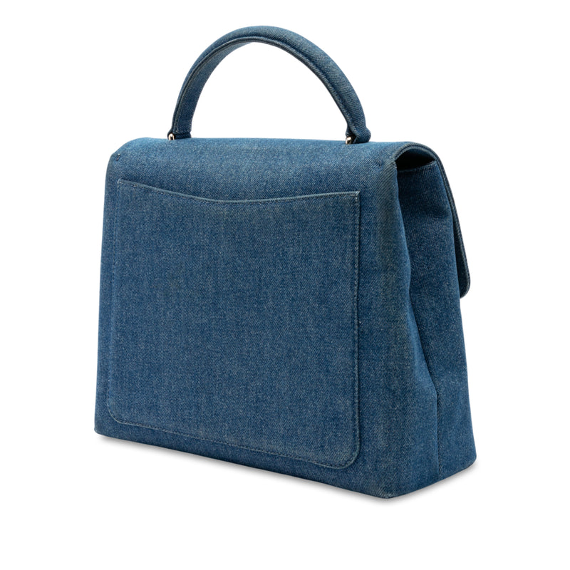 CC Denim Kelly Top Handle Bag - Image 2