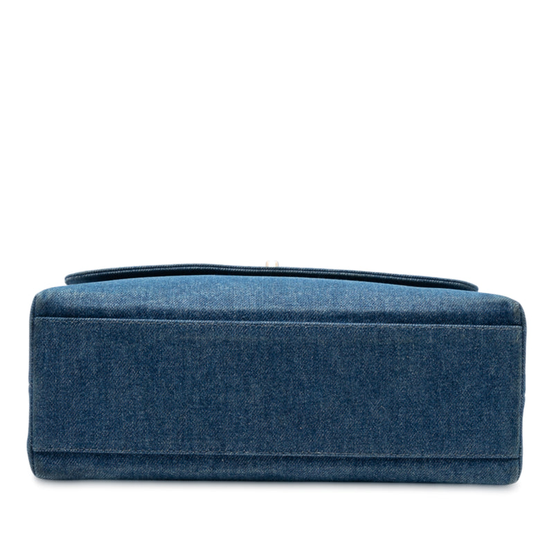 CC Denim Kelly Top Handle Bag - Image 3