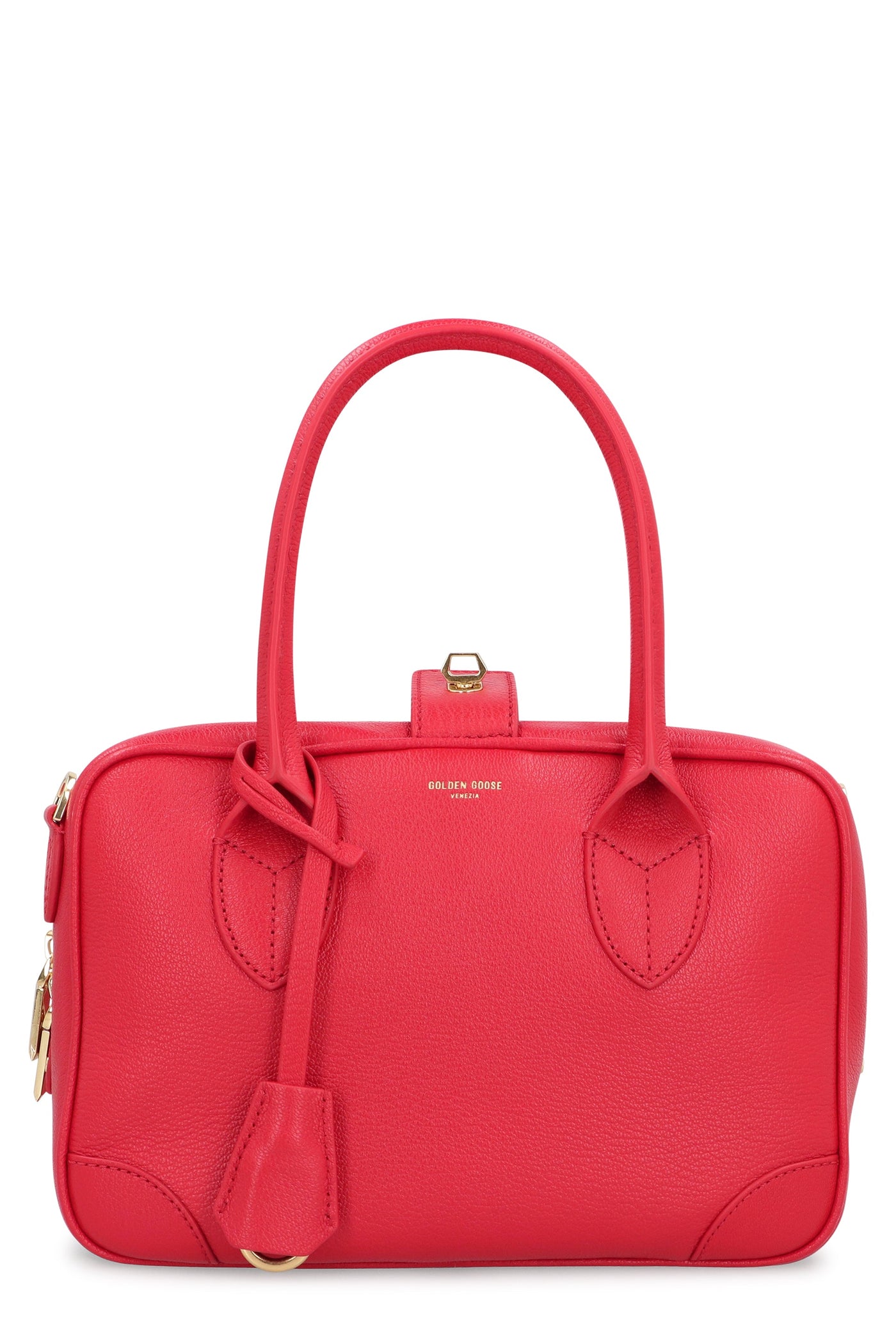 Golden Goose Vita Top Handle Bag — Red Goatskin