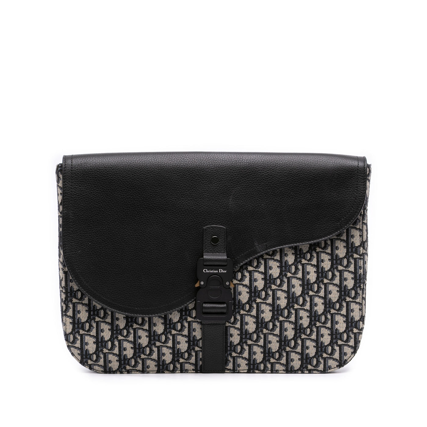 Oblique Canvas and Leather Saddle A4 Pouch - Image 1