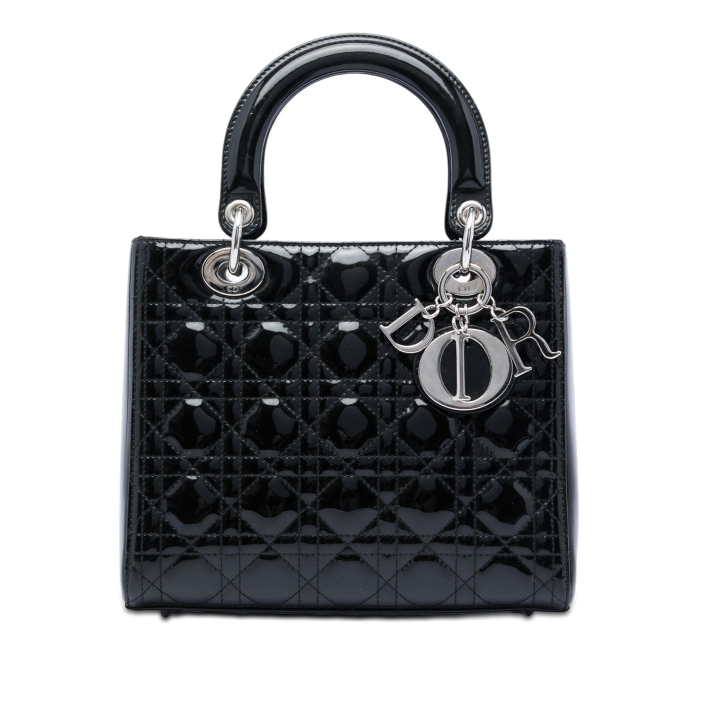 Medium Patent Cannage Lady Dior - Image 1