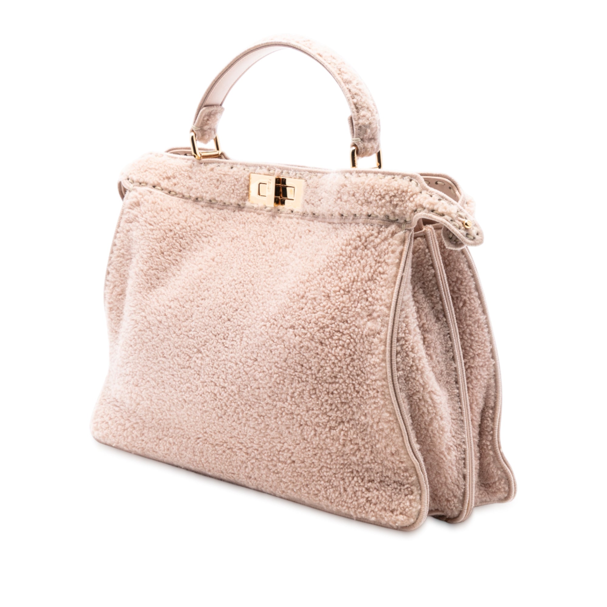 Large Shearling Peekaboo ISeeU Satchel - Image 2