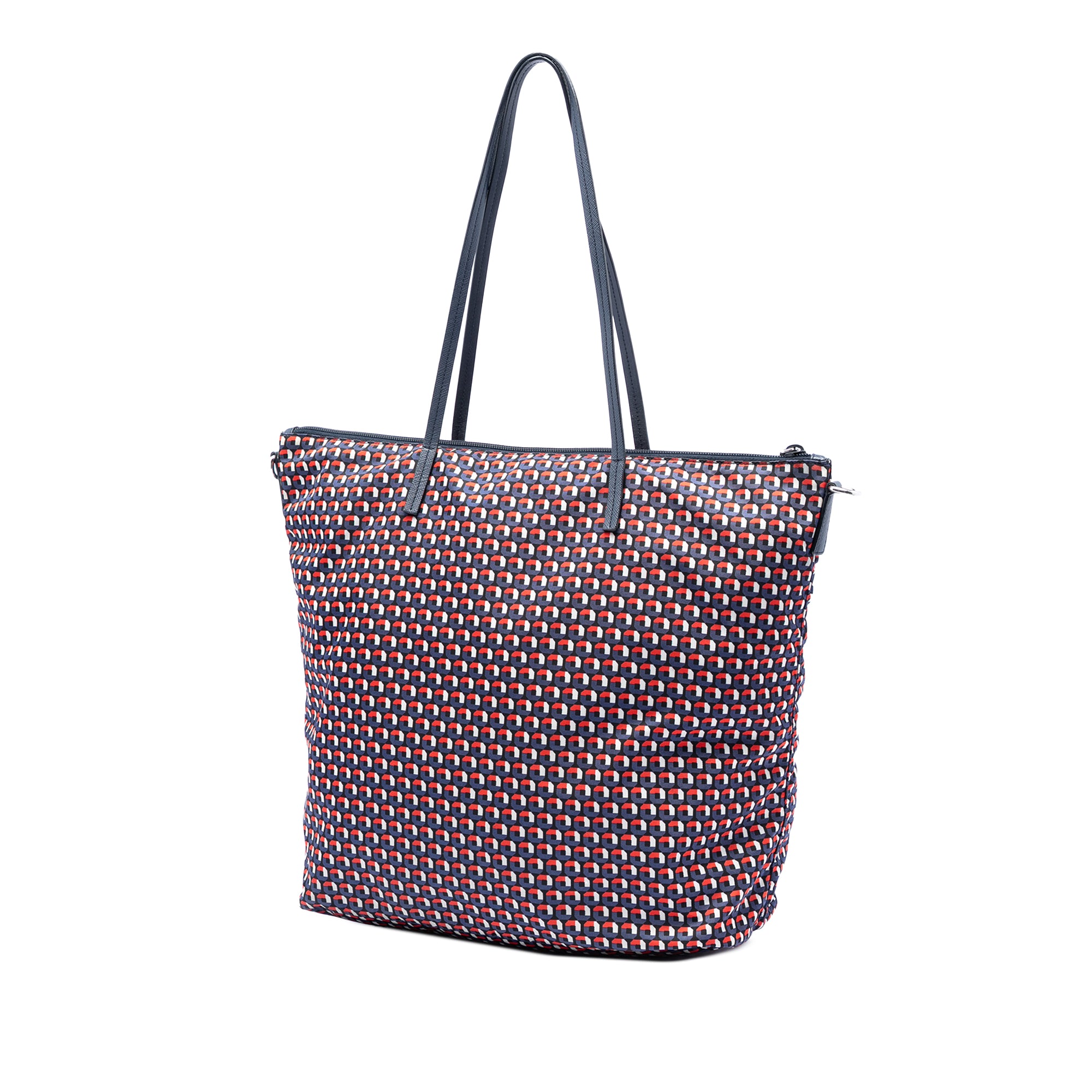 Saffiano Trimmed Tessuto Stampato Satchel - Image 2