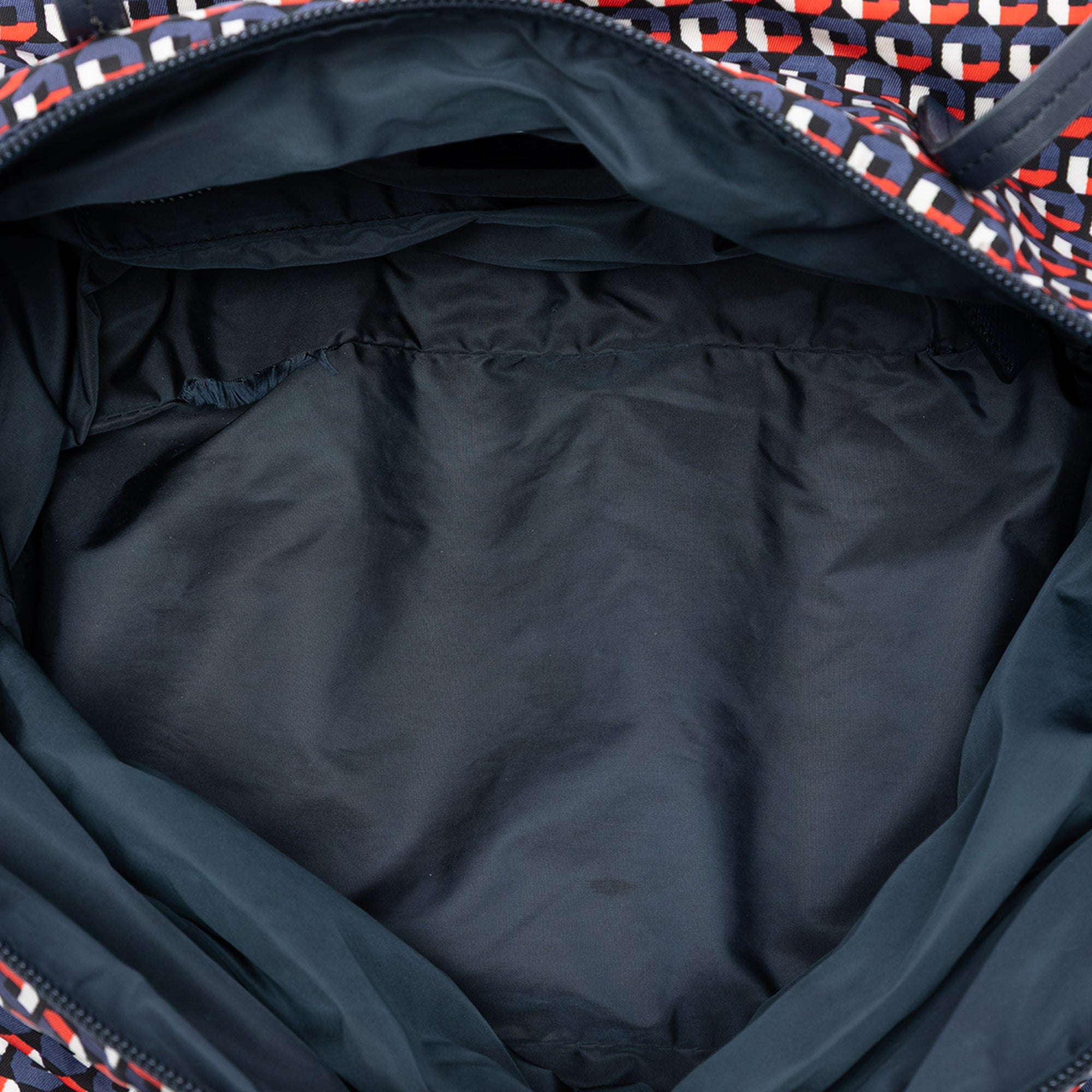 Saffiano Trimmed Tessuto Stampato Satchel - Image 4